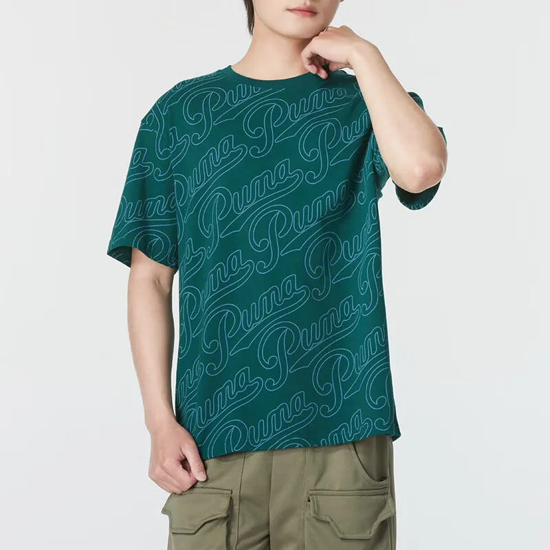 PUMA T Shirts Men Green-2