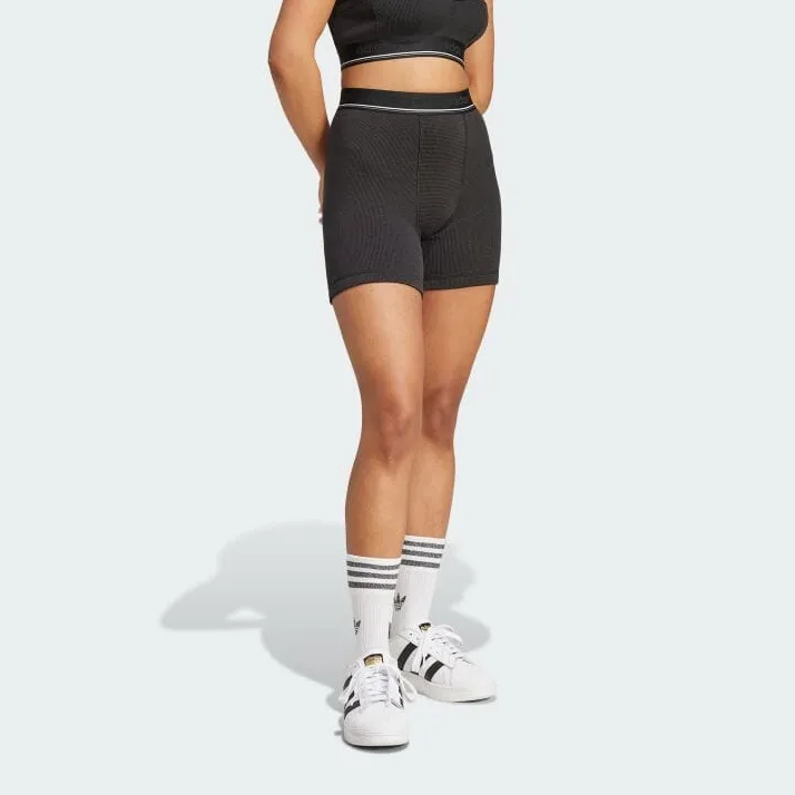 Adidas Women's Waffle Boxer Shorts Black-1