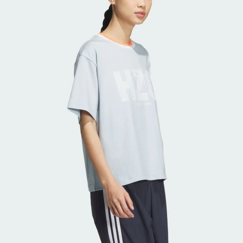 Adidas T Shirt Women's Halo Blue-3