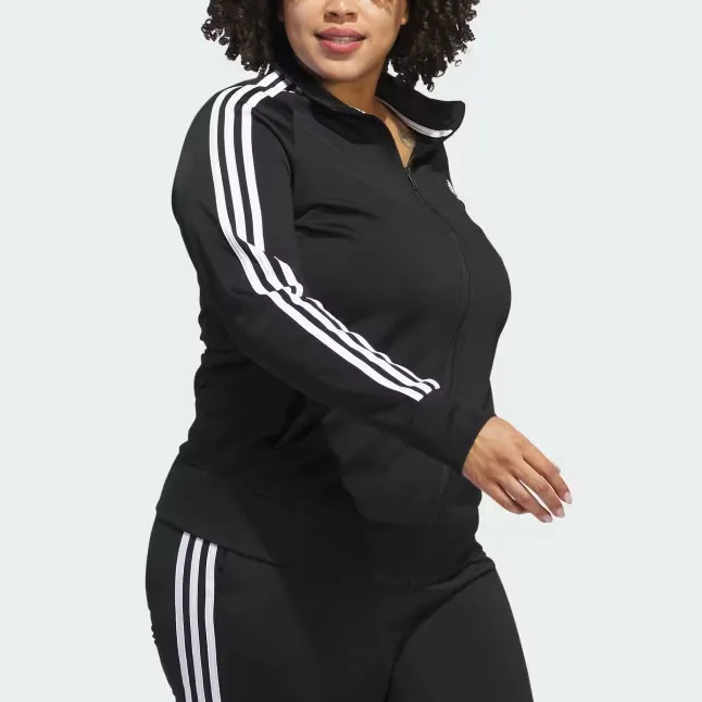 Adidas Free Shipping With AdiClub Essentials Warm Up Tricot Slim 3 Stripes Track Jacket Plus Size-2