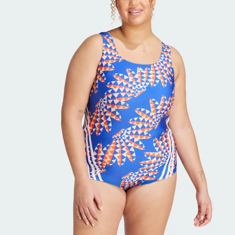 Adidas FARM Rio FARM RIO 3-STRIPES CLX SWIMSUIT PLUS SIZE One-piece Swimsuit Women's Dark Blue-1