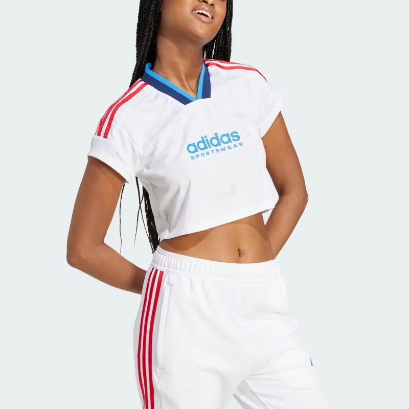 Adidas Drop Shoulder Sleeve T-Shirt Women's White-3