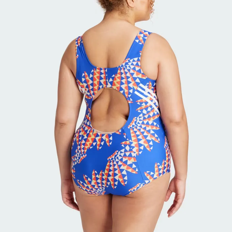 Adidas FARM Rio FARM RIO 3-STRIPES CLX SWIMSUIT PLUS SIZE One-piece Swimsuit Women's Dark Blue-2