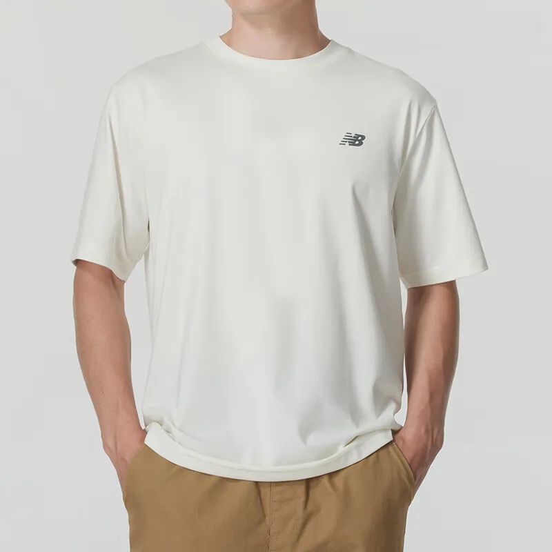 New Balance T Shirt Men's Ivory White-1