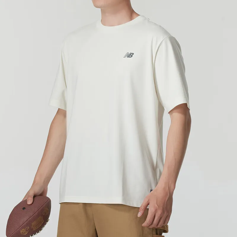 New Balance T Shirt Men's Ivory White-3