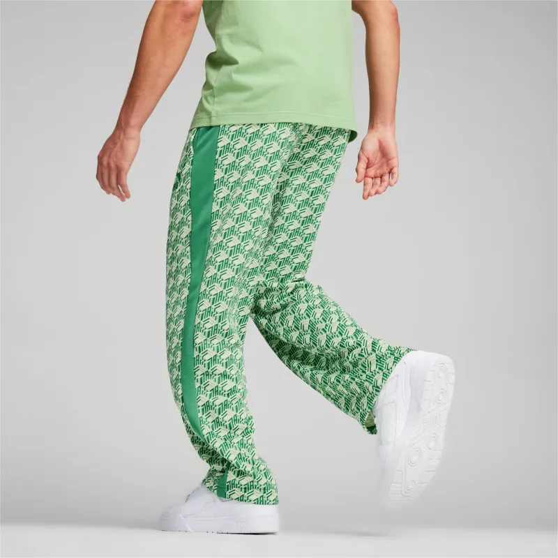 PUMA T7 Men's Straight Track Pants Casual Pants Men's Green-3