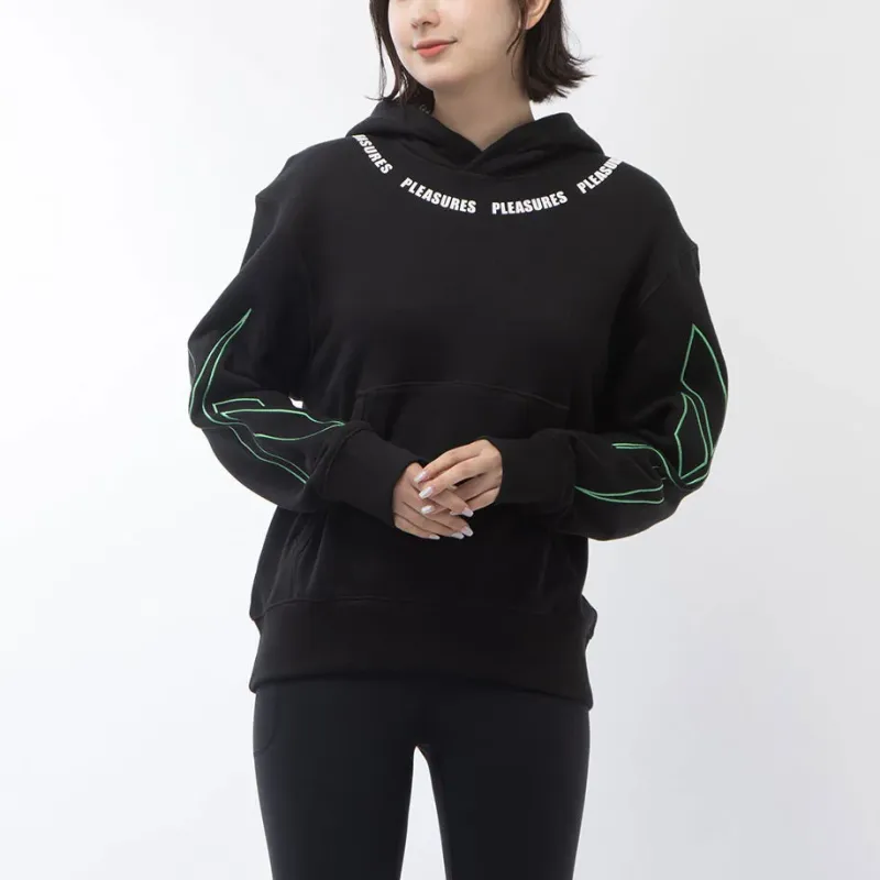 Reebok PLEASURES HOODIE Sweatshirt Unisex Black-4