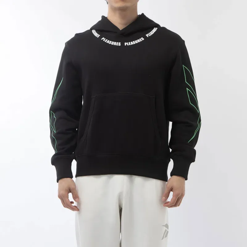 Reebok PLEASURES HOODIE Sweatshirt Unisex Black-2