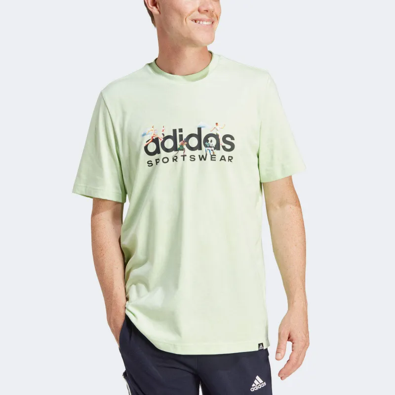 Adidas T Shirt Men's Light Green-1