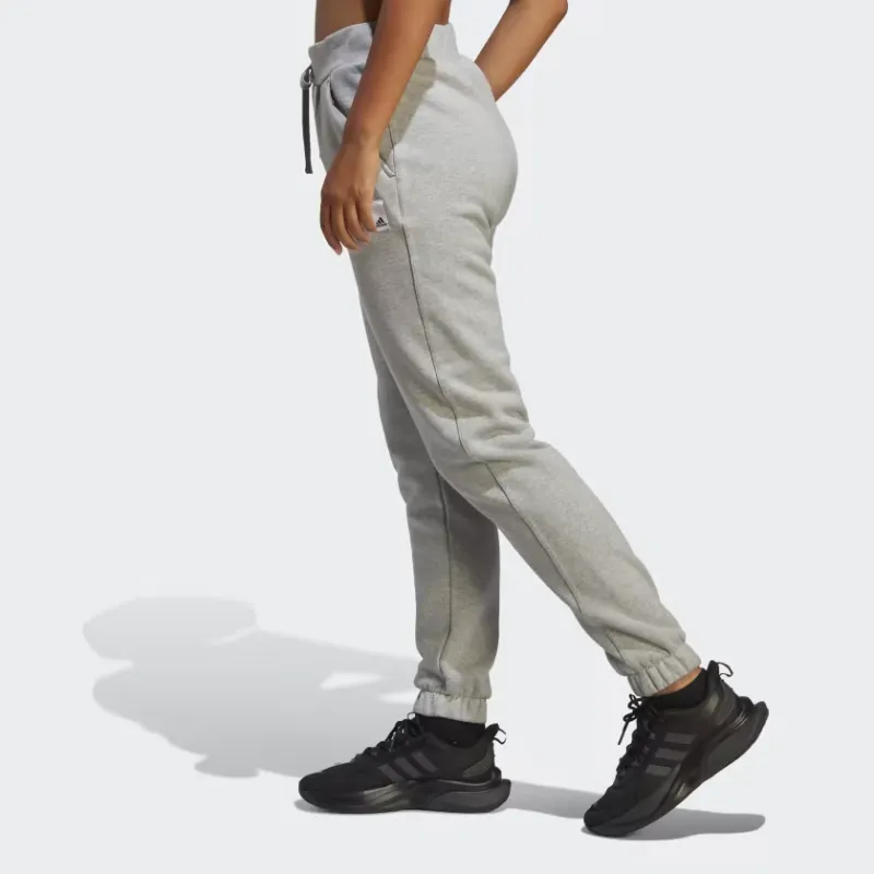Adidas Lounge LOUNGE FLEECE PANTS Knitted Sports Pants Women's Medium Gray-4