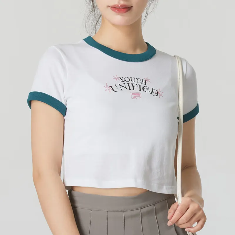 PUMA DOWNTOWN Regular T Shirt Women's White-1