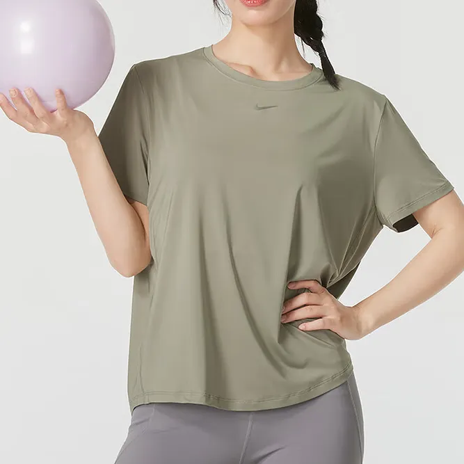 Nike One Classic Women's Dri-FIT Short Sleeve Top Khaki-4