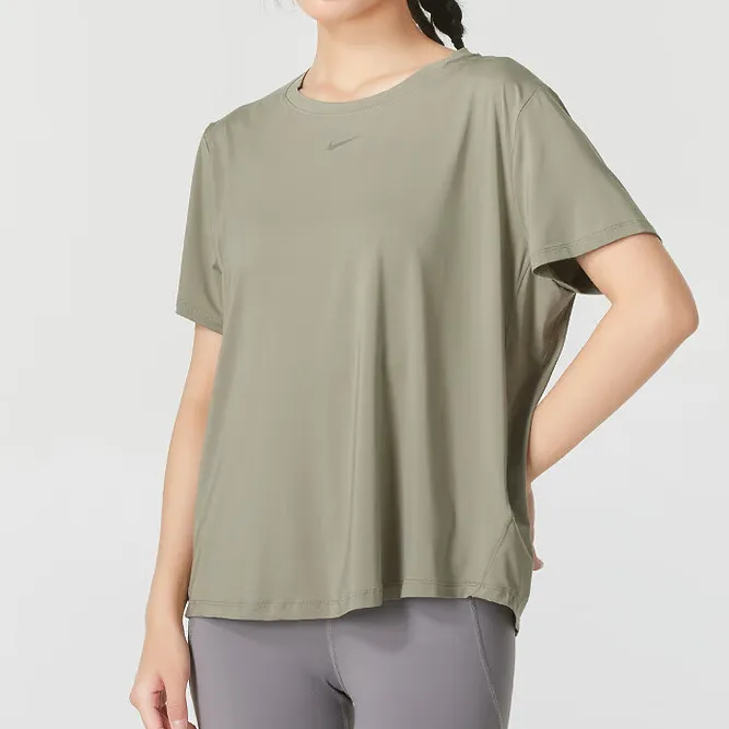 Nike One Classic Women's Dri-FIT Short Sleeve Top Khaki-3