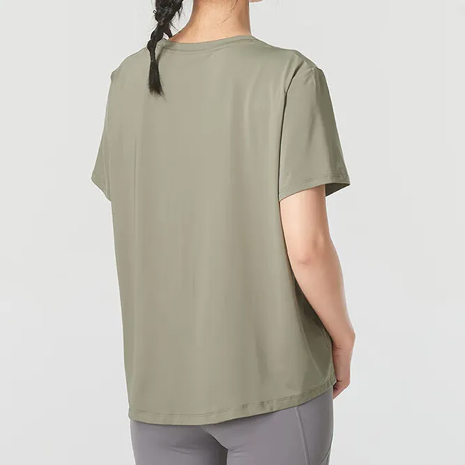 Nike One Classic Women's Dri-FIT Short Sleeve Top Khaki-2