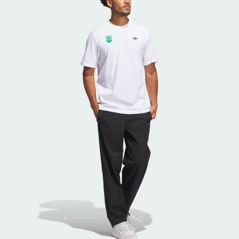 Adidas Originals Skateboarding BRASIL CRIOLA T-Shirt Men's White-3