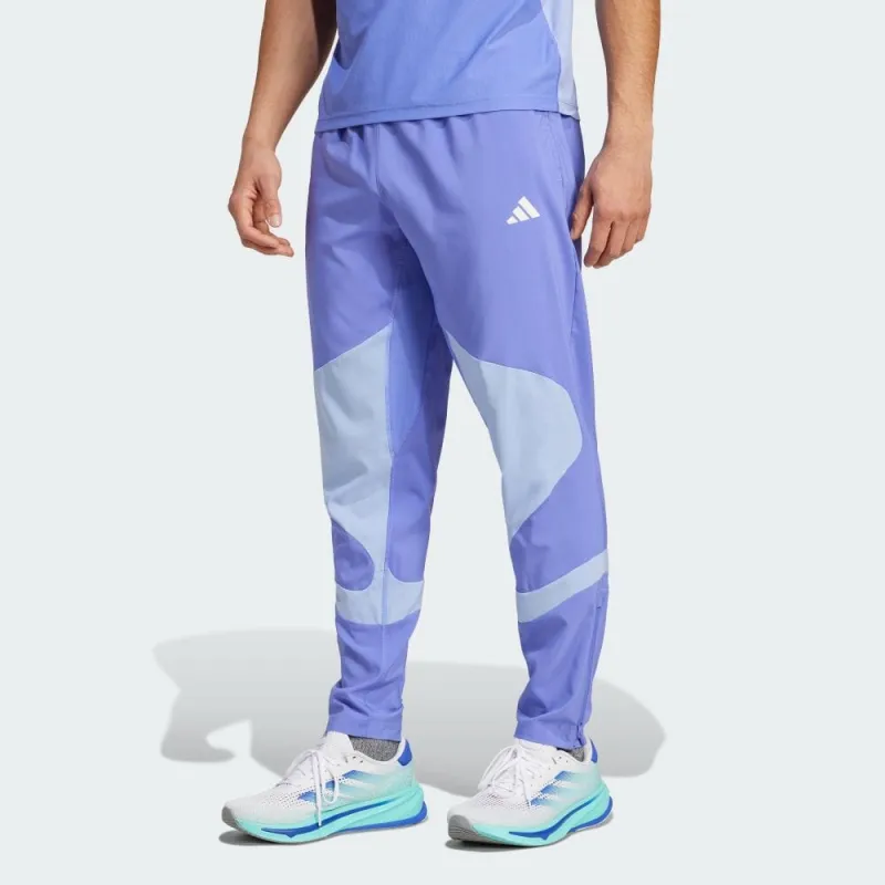 Adidas AEROREADY Run Knitted Sports Pants Men's Half-Cobalt Blue / Sparkling Blue-2