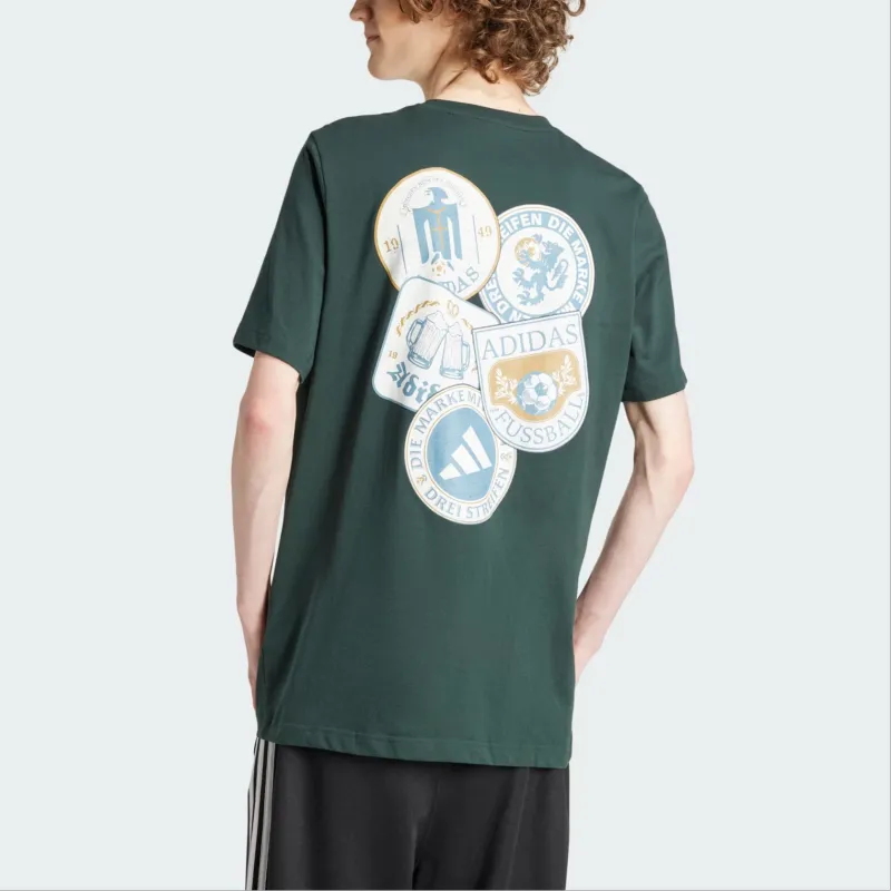 Adidas Wiesn Football Graphic T Shirt Men's Dark Shadow Green-2