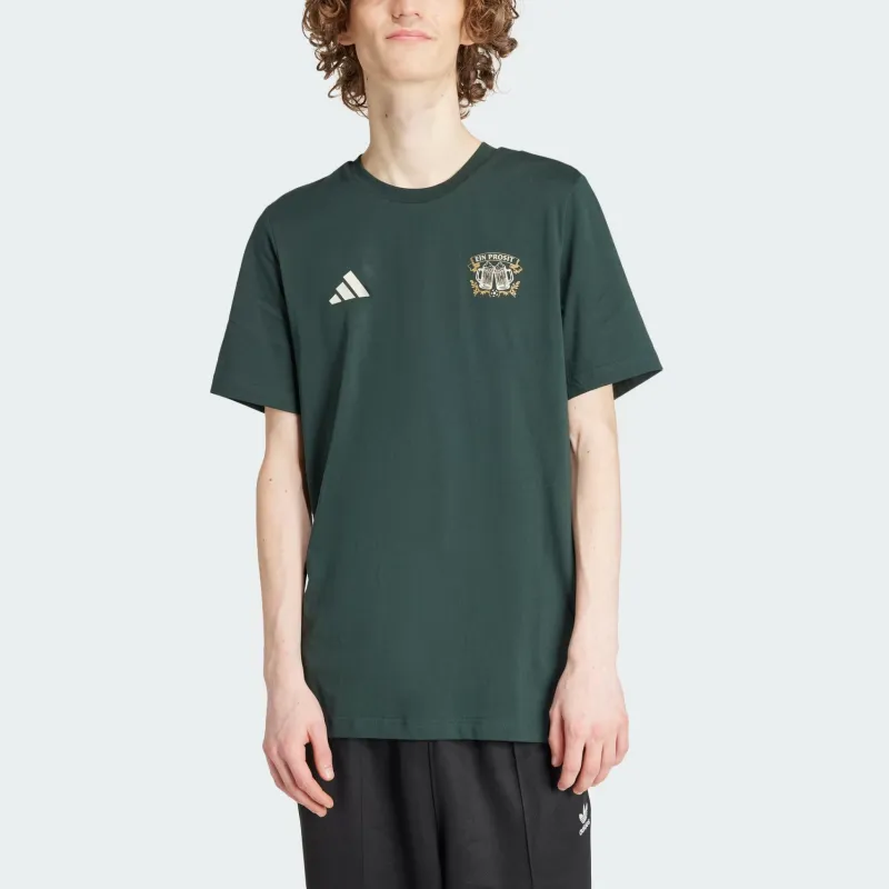 Adidas Wiesn Football Graphic T Shirt Men's Dark Shadow Green-1