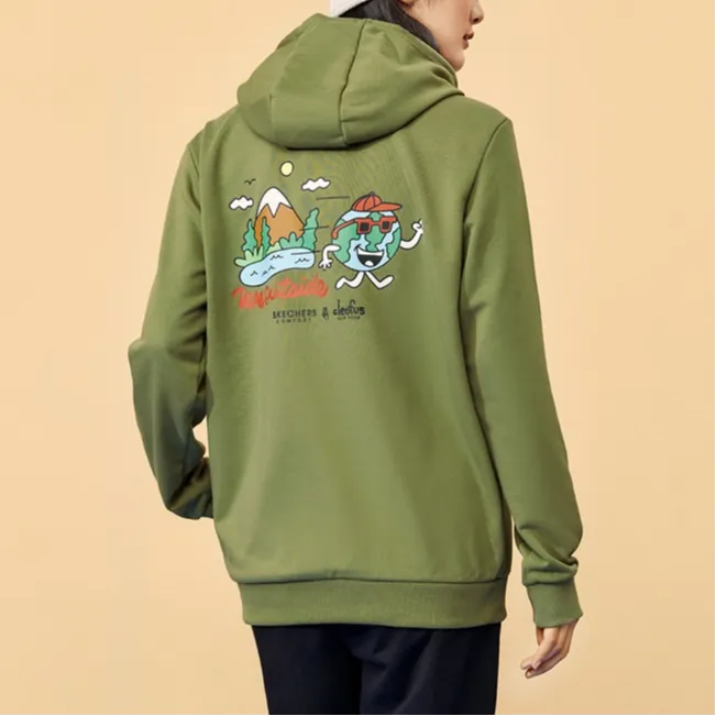 Skechers EFDOT Co branded Series Sweatshirt Unisex Olive Green-2