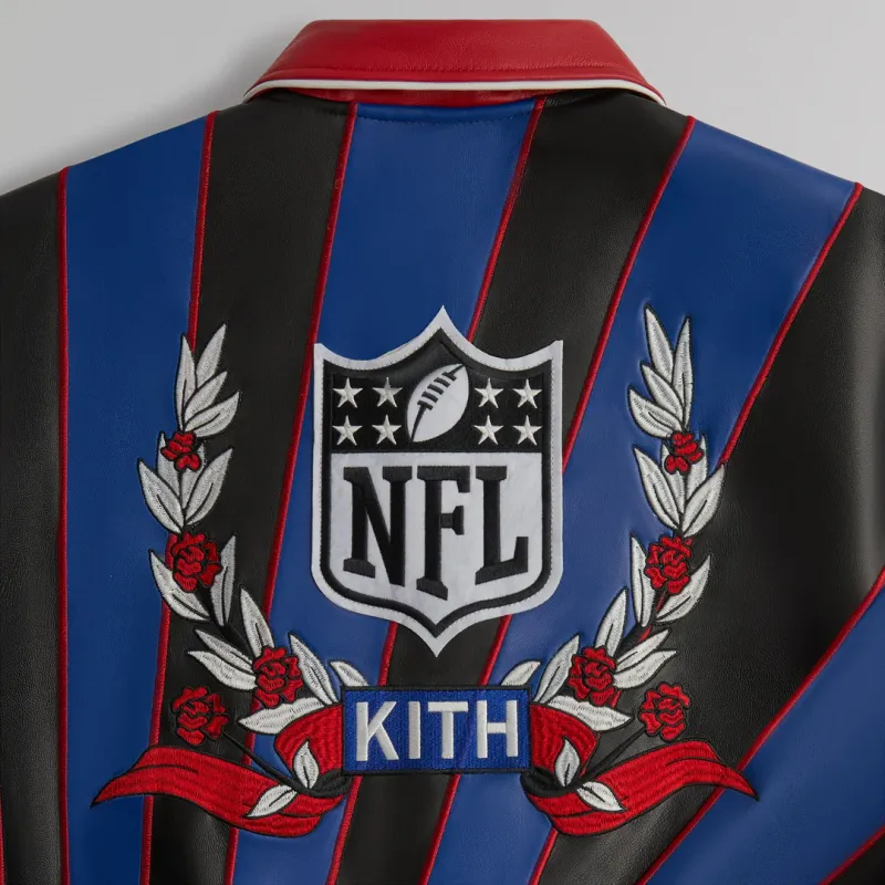 KITH X Jeff Hamilton Nfl Giants Leather Varsity Jacket-7