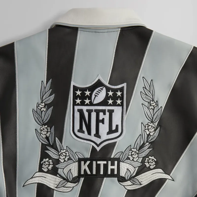 KITH X Jeff Hamilton Nfl Raiders Leather Varisty Jacket-7