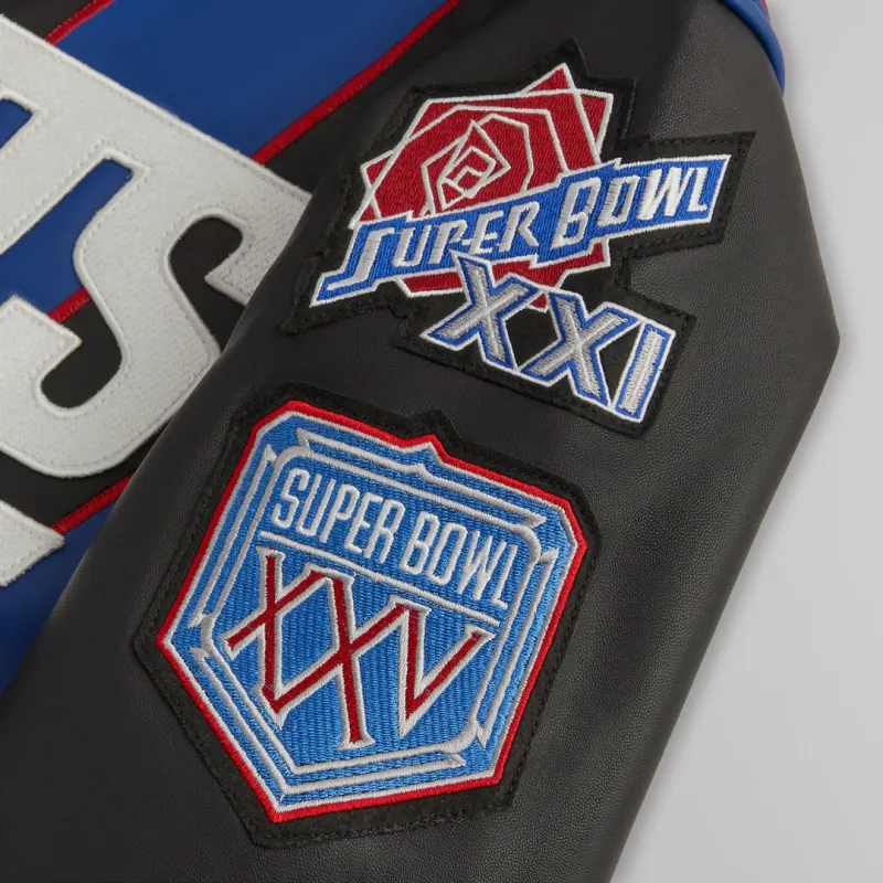KITH X Jeff Hamilton Nfl Giants Leather Varsity Jacket-5
