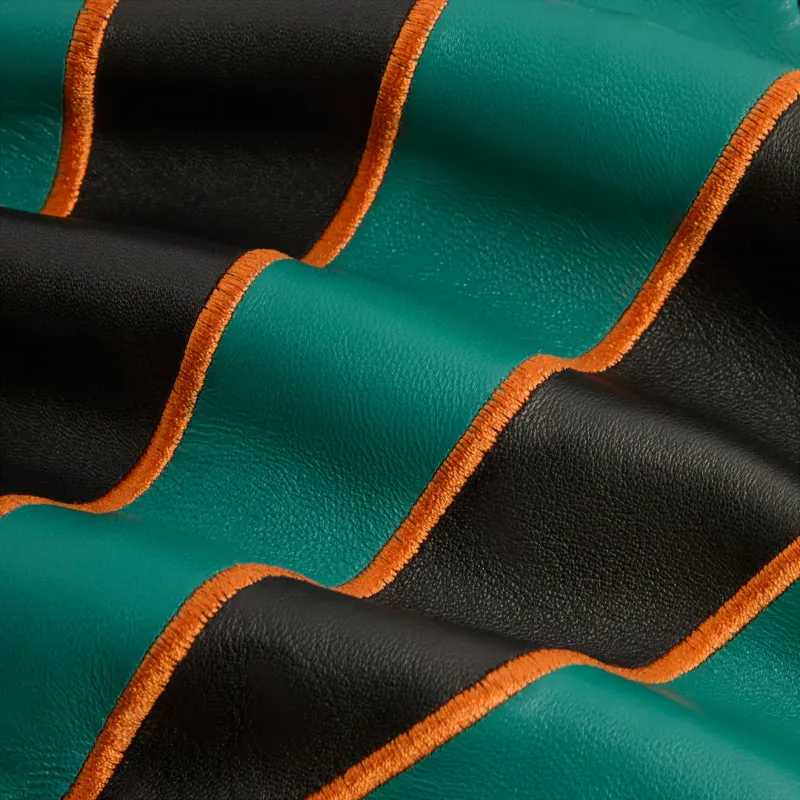KITH X Jeff Hamilton Nfl Dolphins Leather Varsity Jacket-6