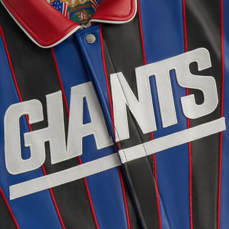 KITH X Jeff Hamilton Nfl Giants Leather Varsity Jacket-2