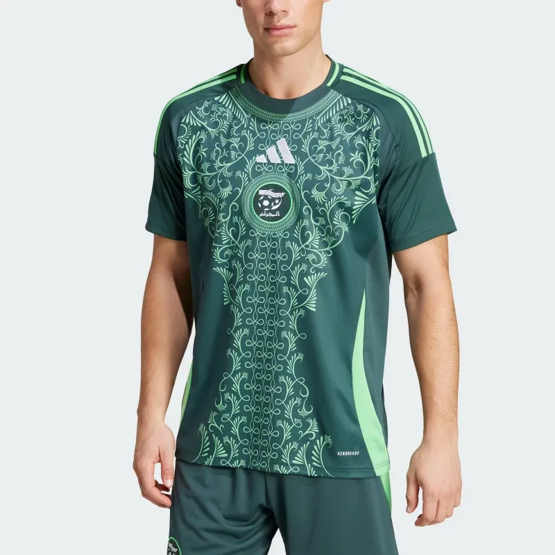 Adidas AEROREADY FW24 Algeria 24 Away Soccer Jerseys Men's Mineral Green-3