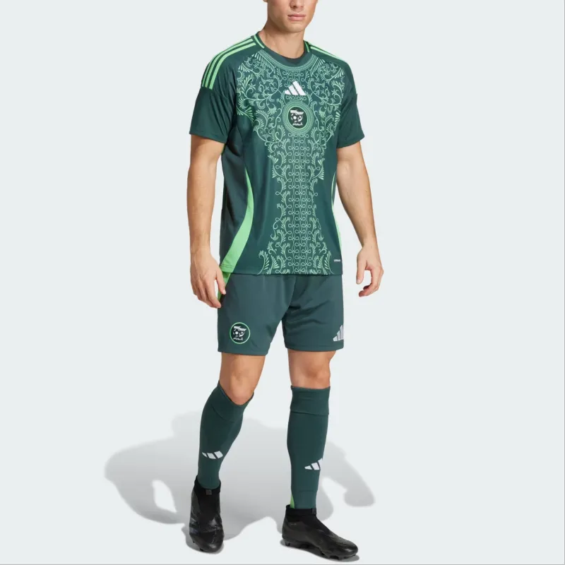 Adidas AEROREADY FW24 Algeria 24 Away Soccer Jerseys Men's Mineral Green-4