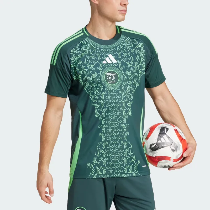 Adidas AEROREADY FW24 Algeria 24 Away Soccer Jerseys Men's Mineral Green-2