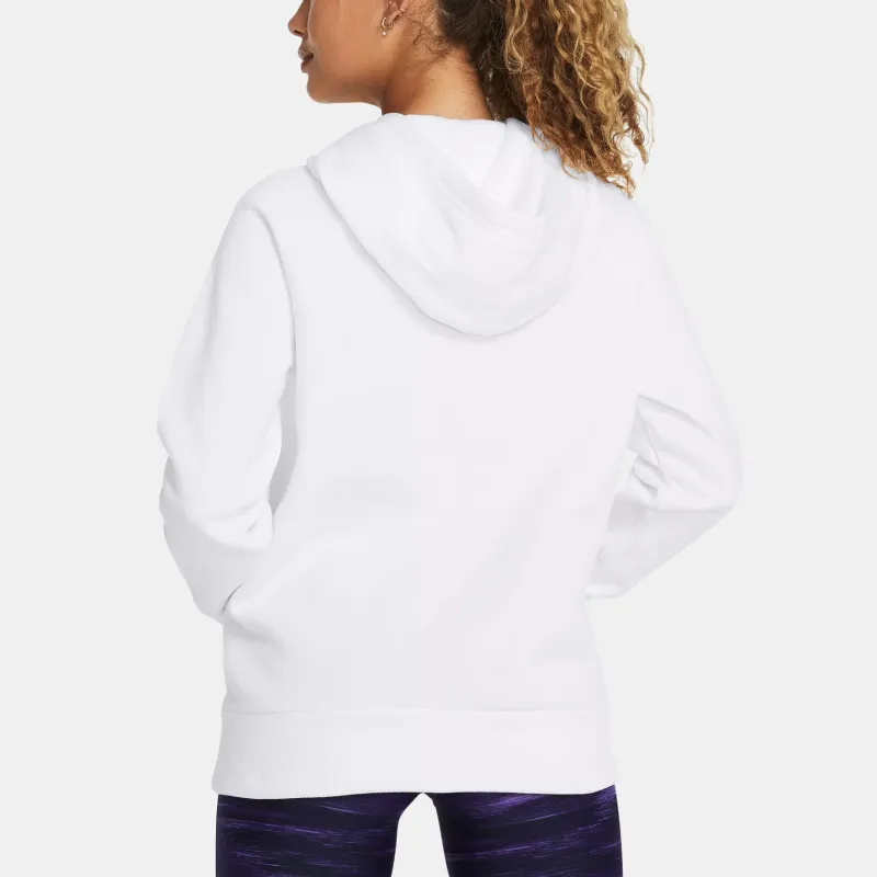 Under Armour Rival FleeceBig Logo Print Fill Sweatshirt Women's White-3