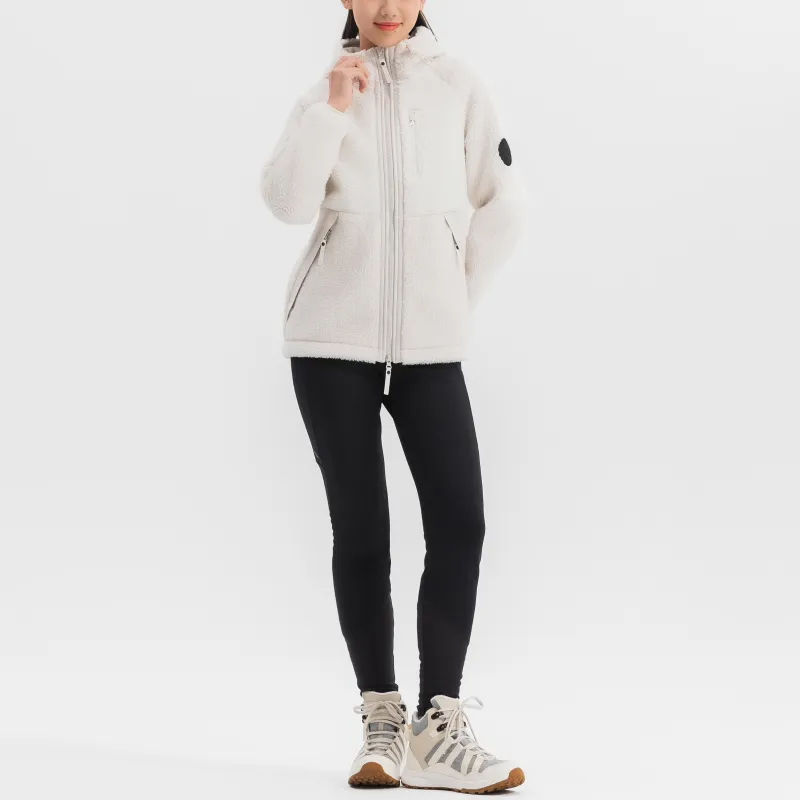 DECATHLON SH500 Velvet feel Coat Women's Pearl Beige-6