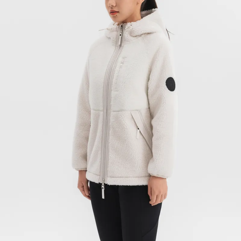 DECATHLON SH500 Velvet feel Coat Women's Pearl Beige-9