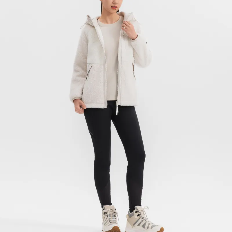 DECATHLON SH500 Velvet feel Coat Women's Pearl Beige-7
