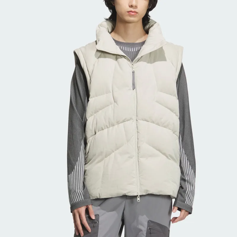 Adidas FW24 FUSTL P DJK MID Down Jacket Men's Light Sesame Earth Gray-3