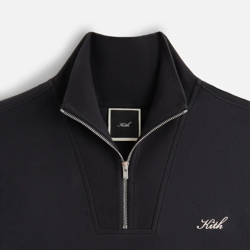 KITH Women's Haylen Cropped French Terry Crewneck 'Battleship'-3