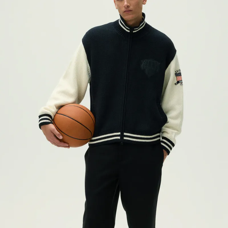 KITH & Avirex For The New York Knicks Wyona Full Zip Sweater-2