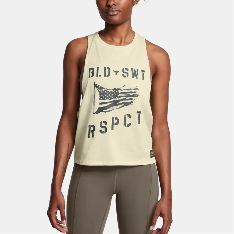 Under Armour ProjectRock FW24 Tank Tops Women's Pink Sand/Anthracite-2