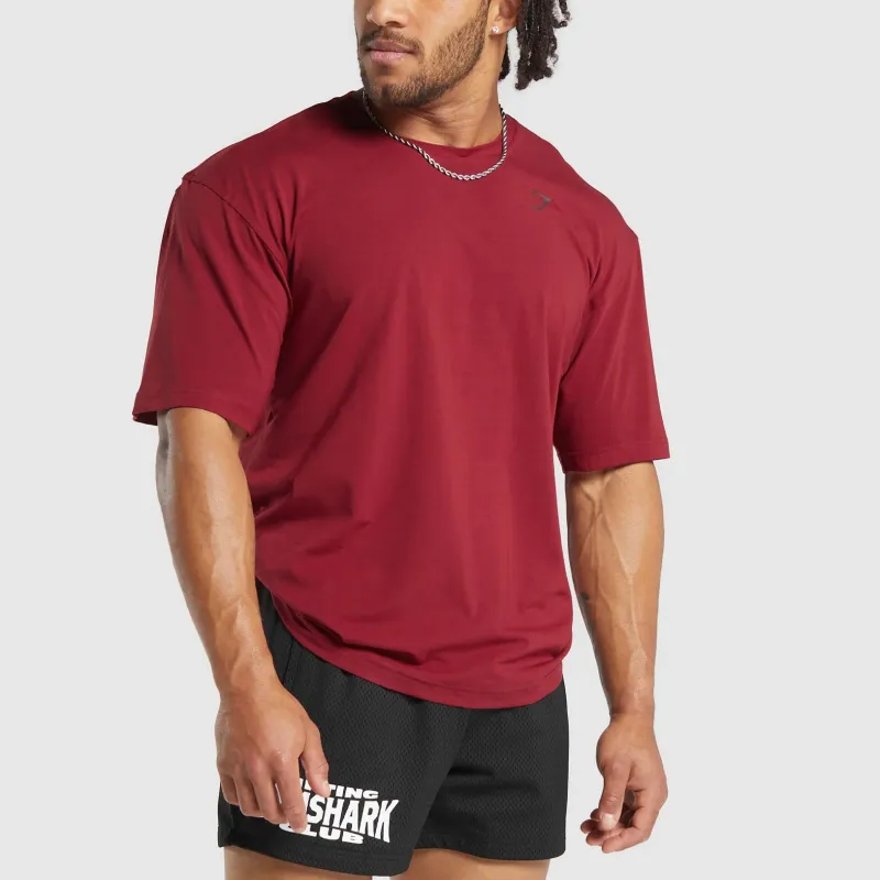 GYMSHARK T-Shirt Men's Red/Black-4