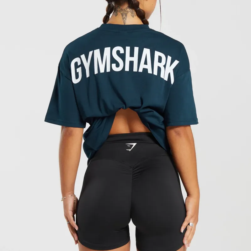 GYMSHARK FW24 T Shirt Women's Marine Blue-1