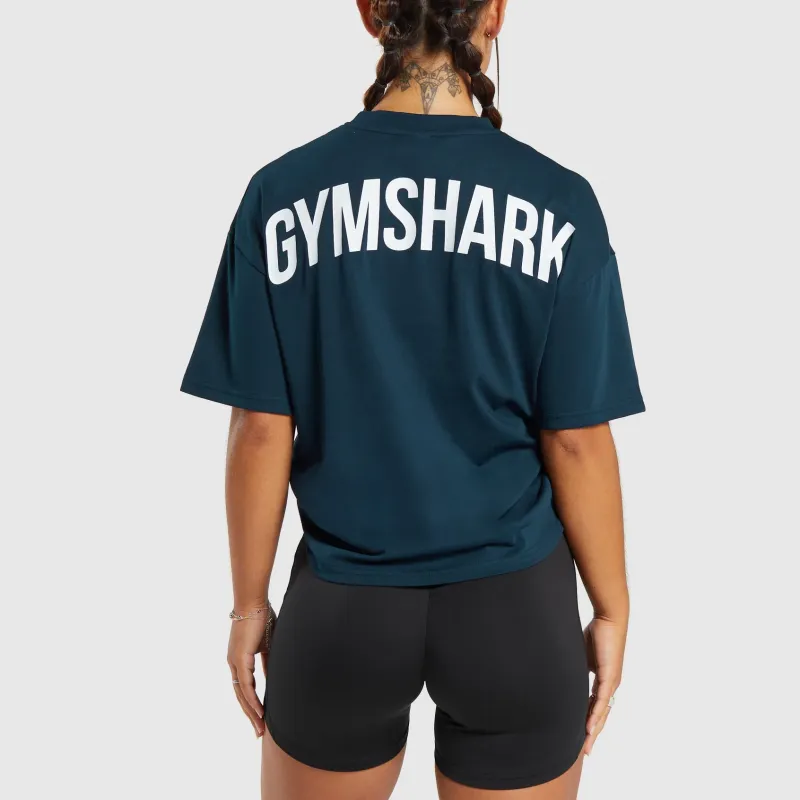 GYMSHARK FW24 T Shirt Women's Marine Blue-0