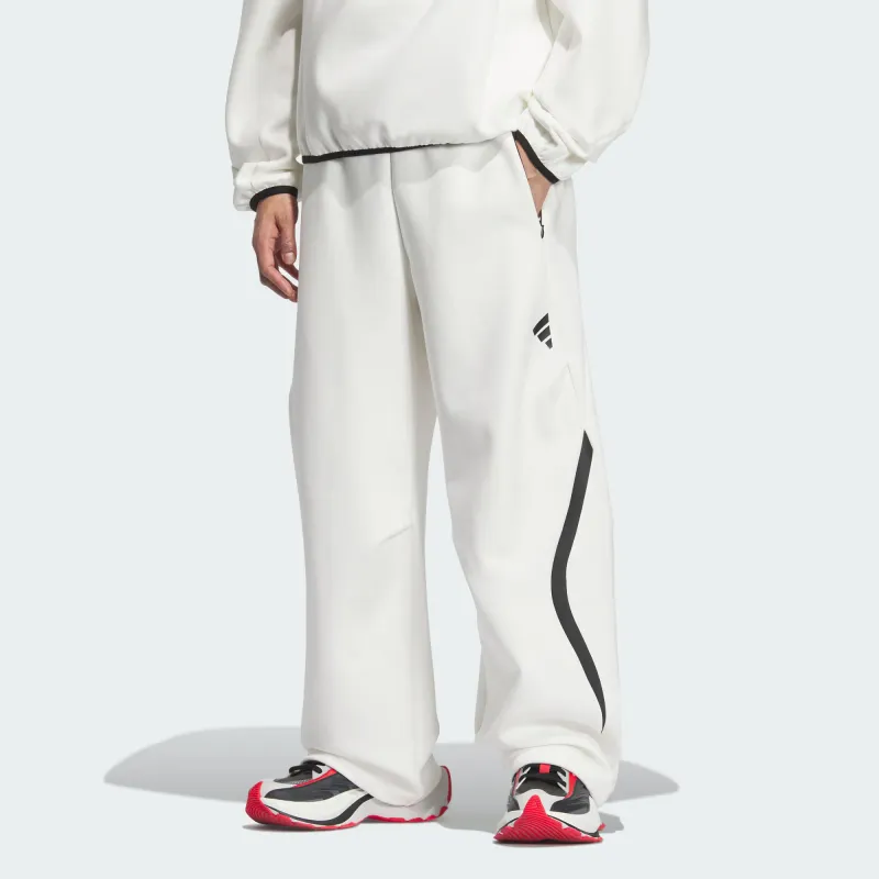 Adidas SS25 Knitted Sports Pants Men's Bright White-1