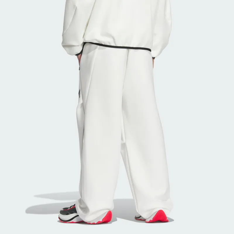 Adidas SS25 Knitted Sports Pants Men's Bright White-2