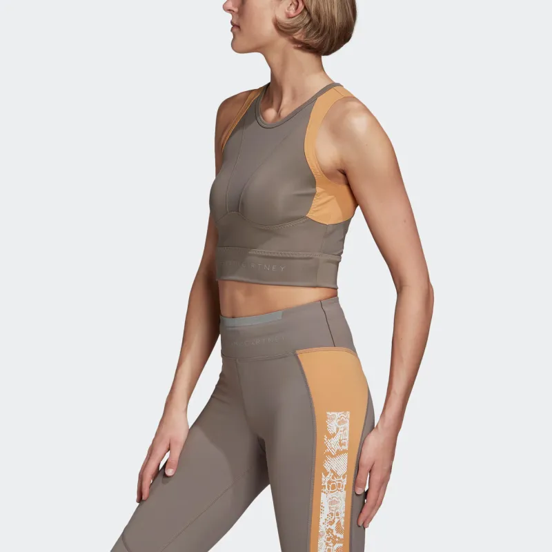 Adidas x Stella McCartney Sport Vests Women's Explore Gray/Cardboard Yellow-5