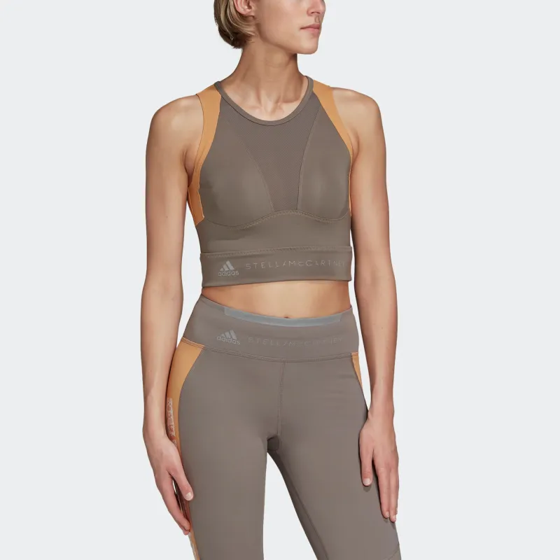 Adidas x Stella McCartney Sport Vests Women's Explore Gray/Cardboard Yellow-2