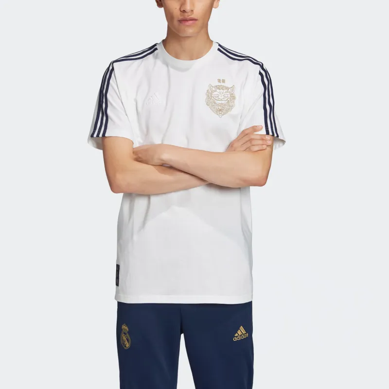 Adidas Real Madrid CNY T Shirt Men's White-2