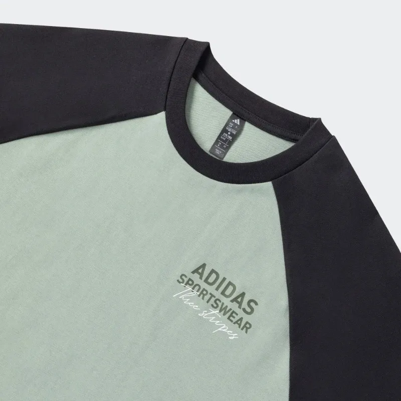 Adidas FW24 T Shirt Unisex Dusty Green/Black-2