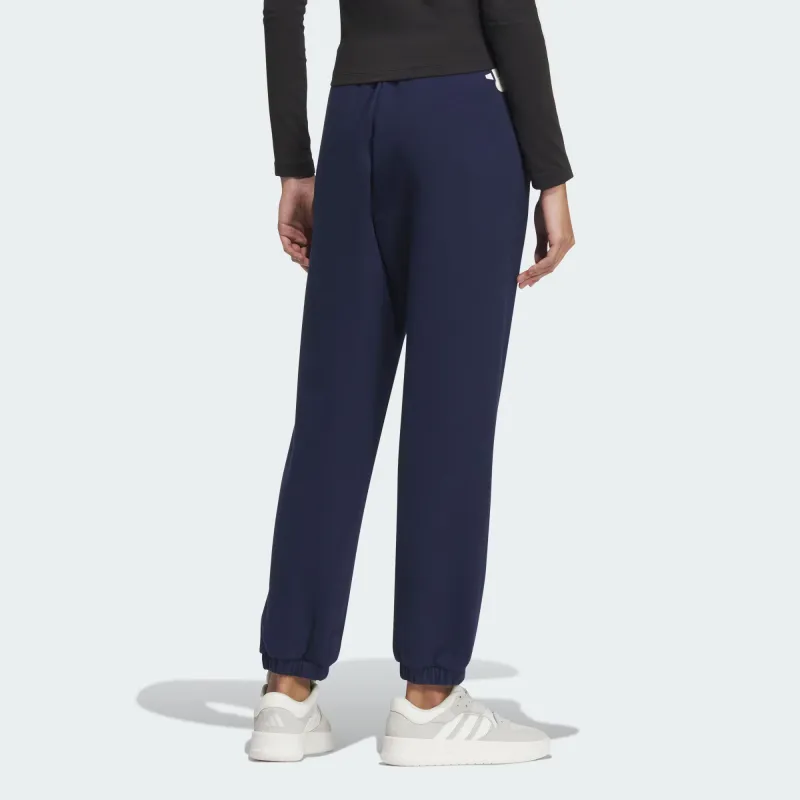 Adidas VERBIAGE FRENCH TERRY JOGGERS Casual Pants Women's Dark Indigo/Jade White-2