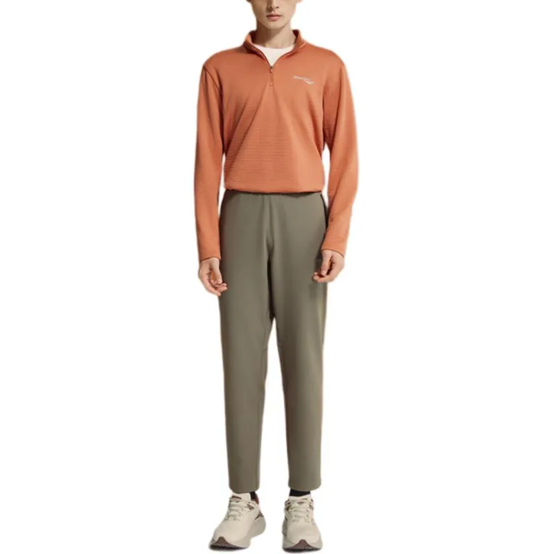 Saucony Knitted Sports Pants Men's Pure Gray Coffee-1
